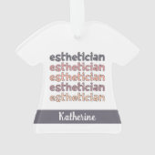エステティシャンパーソナライズされた美容師 オーナメント (裏面)