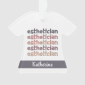 エステティシャンパーソナライズされた美容師 オーナメント (正面)