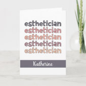 エステティシャンパーソナライズされた美容師 カード (正面)