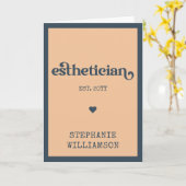 エステティシャンパーソナライズされた美容師 カード (黄色い花)
