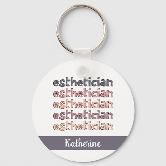 エステティシャンパーソナライズされた美容師 キーホルダー (正面)