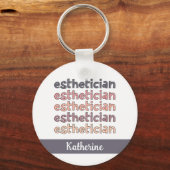 エステティシャンパーソナライズされた美容師 キーホルダー (正面)