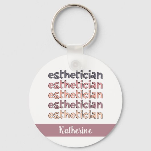 エステティシャンパーソナライズされた美容師 キーホルダー (正面)