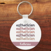 エステティシャンパーソナライズされた美容師 キーホルダー (正面)