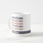 エステティシャンパーソナライズされた美容師 コーヒーマグカップ (正面左)