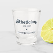 エステティシャンパーソナライズされた美容師 ショットグラス (正面)