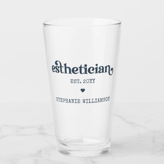 エステティシャンパーソナライズされた美容師 タンブラーグラス (正面)