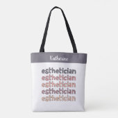 エステティシャンパーソナライズされた美容師 トートバッグ (裏面)