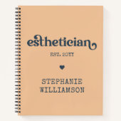 エステティシャンパーソナライズされた美容師 ノートブック (正面)