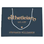 エステティシャンパーソナライズされた美容師 ラージペーパーバッグ (正面)