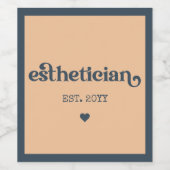 エステティシャンパーソナライズされた美容師 ワインラベル (シングルラベル)