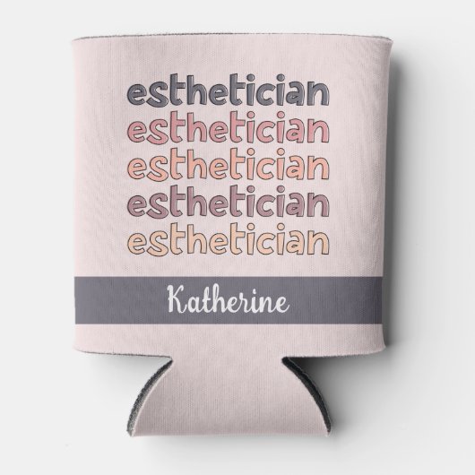 エステティシャンパーソナライズされた美容師 缶クーラー (正面)