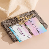 エステティシャンピンクホログラフィフェミニンー虹色 ロイヤリティカード