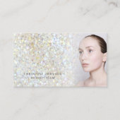 エステティシャンフェイクグリッターテクスチャ・ 名刺 (正面)