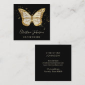 エステティシャンフェイクグリッター スクエア名刺 (正面/裏面)