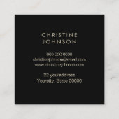 エステティシャンフェイクグリッター スクエア名刺 (裏面)