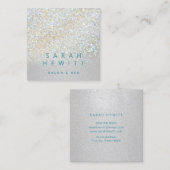 エステティシャンフェイクグリッター スクエア名刺 (正面/裏面)
