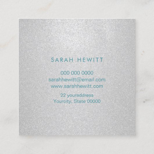 エステティシャンフェイクグリッター スクエア名刺 (裏面)