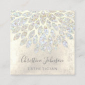 エステティシャンフェイクグリッター スクエア名刺 (正面)