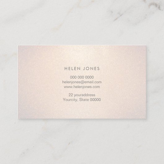 エステティシャンフェイクグリッター 名刺 (裏面)