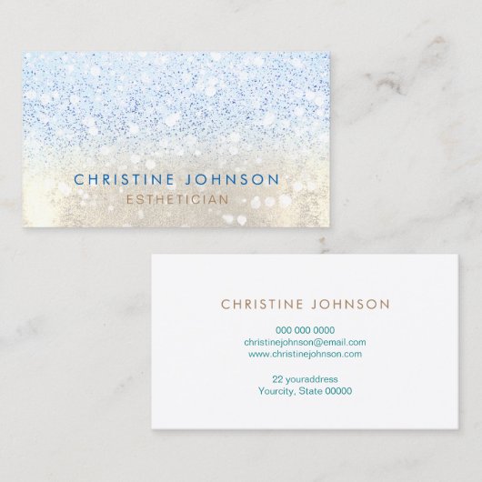 エステティシャンフェイクグリッター 名刺 (正面/裏面)