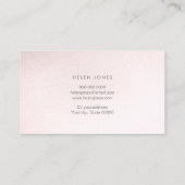 エステティシャンフェイクピンクレザー 名刺 (裏面)