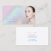 エステティシャンフェイク虹色パステル色 名刺 (正面/裏面)