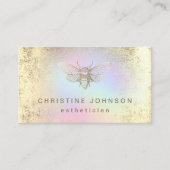 エステティシャンフェイク金ゴールドフォイルbeeロゴ 名刺 (正面)
