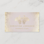 エステティシャンフェイク金ゴールドホイル 名刺 (正面)
