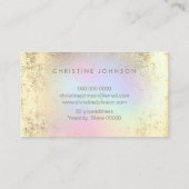 エステティシャンフェイク金ゴールドホイル 名刺 (裏面)