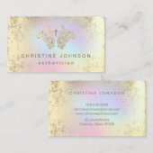 エステティシャンフェイク金ゴールドホイル 名刺 (正面/裏面)