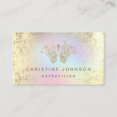 エステティシャンフェイク金ゴールドホイル 名刺 (正面)
