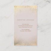 エステティシャンフェイク金ゴールド箔クイーンビー 名刺 (裏面)