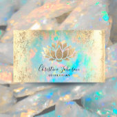 エステティシャンフェイク金ゴールド箔ロータロゴ 名刺