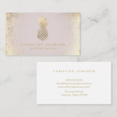 エステティシャンフェイク金ゴールド箔 名刺 (正面/裏面)