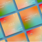 エステティシャンホログラフィックグラディエントSNSアイコン スクエア名刺