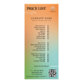 エステティシャンホログラフィックグラデーション価格表メニュー ラックカード (正面)