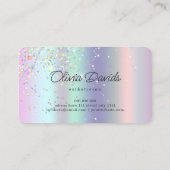 エステティシャンホログラフィックグリッタースキンケアサロン 名刺 (裏面)