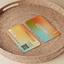 エステティシャンホログラフィモダンー勾配Qrコード ロイヤリティカード