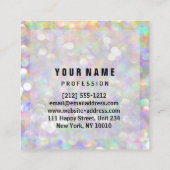 エステティシャンホログラフメイクアップアーティストロゴ スクエア名刺 (裏面)