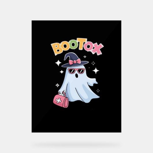 エステティシャンボトックスハロウィンエステティックナースプラスティ アクリルサイン (正面)