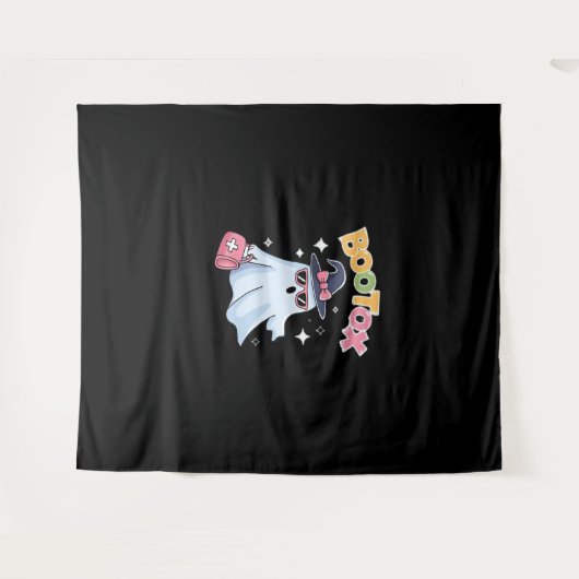 エステティシャンボトックスハロウィンエステティックナースプラスティ タペストリー (正面(横))