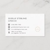 エステティシャンミニマリストラグジュアリーブラック 名刺 (裏面)