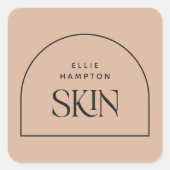 エステティシャンミニマル赤面アーチ美しい事業 スクエアシール (正面)