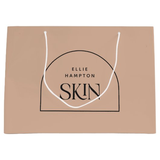 エステティシャンミニマル赤面アーチ美しい事業 ラージペーパーバッグ (正面)