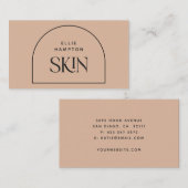 エステティシャンミニマル赤面アーチ美しい化粧料 名刺 (正面/裏面)