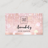 エステティシャンラッシュ爪、 ネイルヘアQRコードロゴバラドリップ 名刺 (正面)