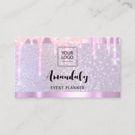 エステティシャンラッシュ爪、 ネイルヘアQRコードロゴピンクドリップ 名刺