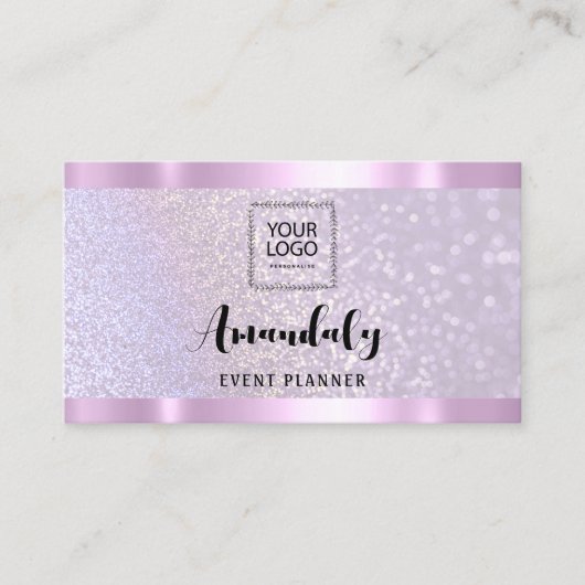 エステティシャンラッシュ爪、 ネイルヘアQRコードロゴピンク 名刺 (正面)