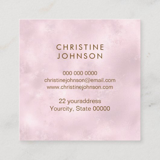 エステティシャンロゴ スクエア名刺 (裏面)